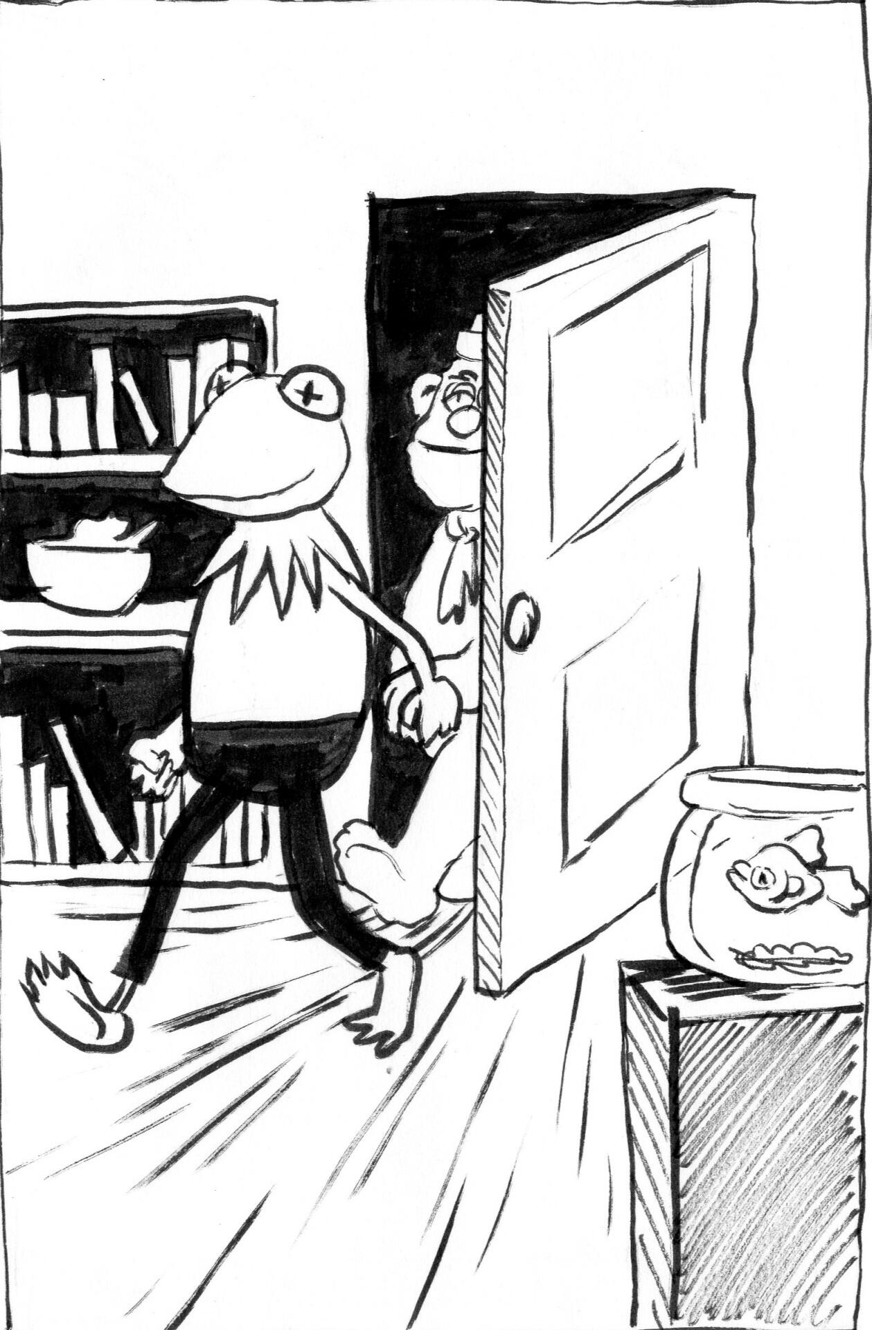 They arrive at Kermit's house.
